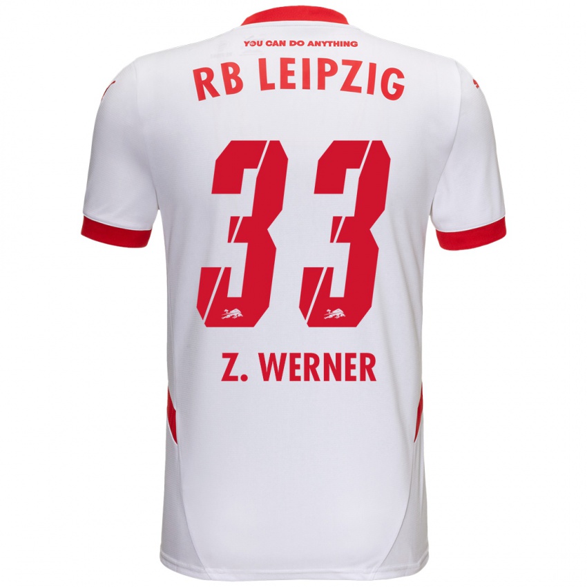 Niño Camiseta Zoé Werner #33 Blanco Rojo 1ª Equipación 2024/25 La Camisa Chile