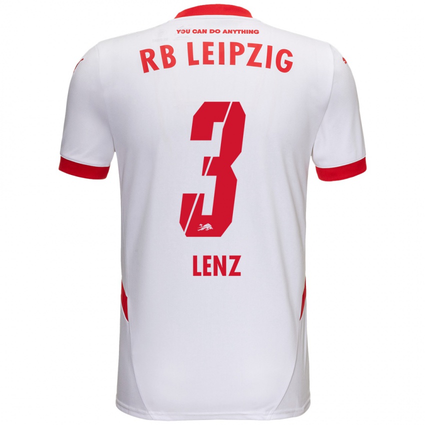 Niño Camiseta Christopher Lenz #3 Blanco Rojo 1ª Equipación 2024/25 La Camisa Chile