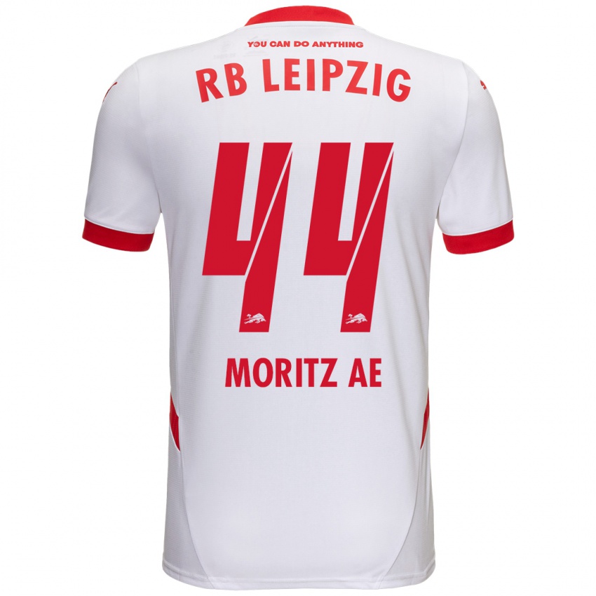 Niño Camiseta Moritz Aé #44 Blanco Rojo 1ª Equipación 2024/25 La Camisa Chile