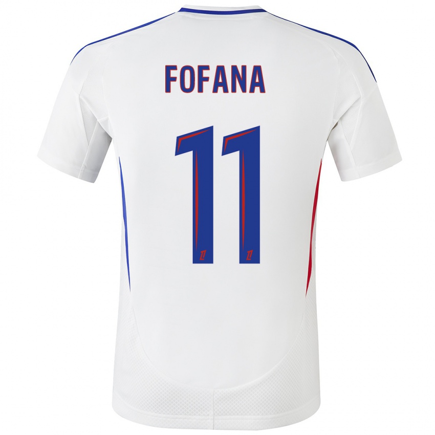 Niño Camiseta Malick Fofana #11 Blanco Azul 1ª Equipación 2024/25 La Camisa Chile