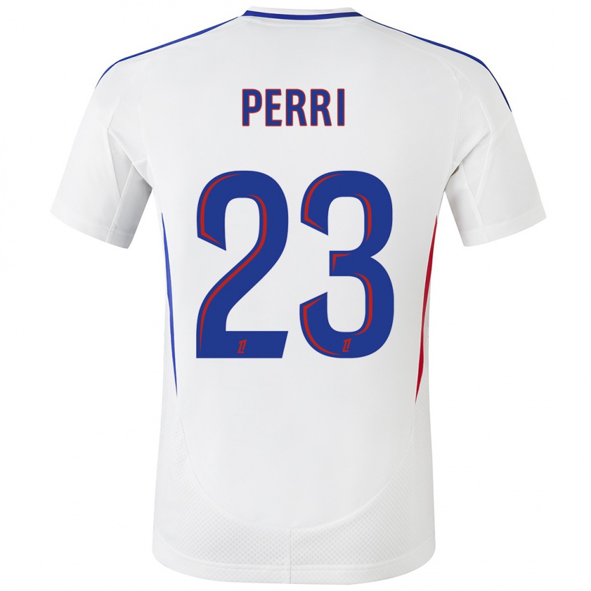 Niño Camiseta Lucas Perri #23 Blanco Azul 1ª Equipación 2024/25 La Camisa Chile