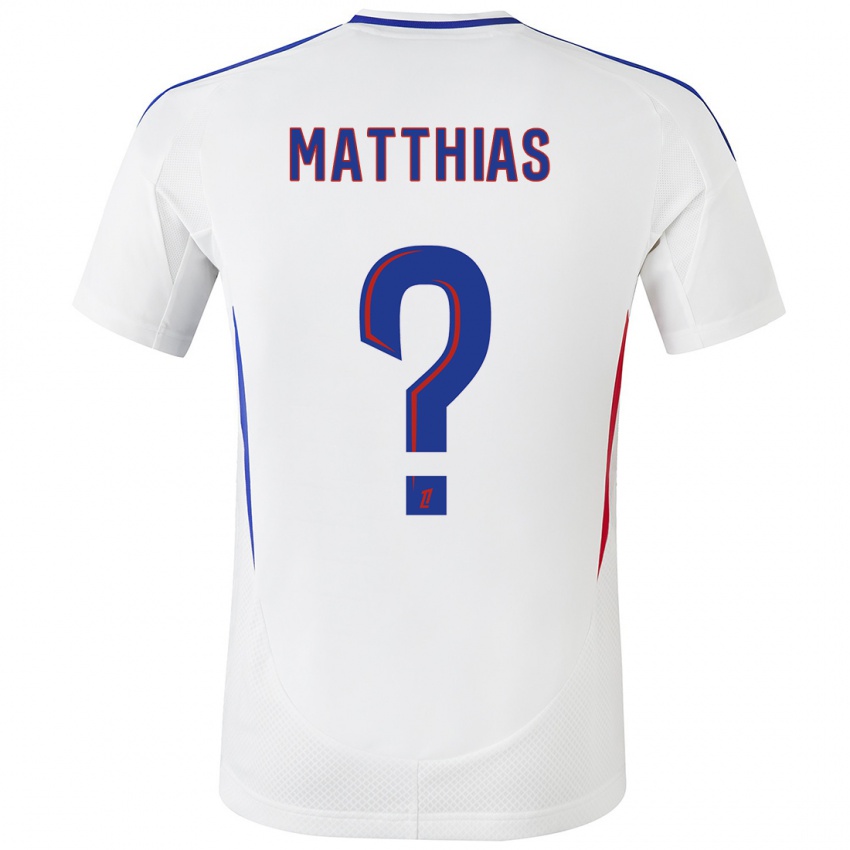 Niño Camiseta Matthias Da Silva #0 Blanco Azul 1ª Equipación 2024/25 La Camisa Chile