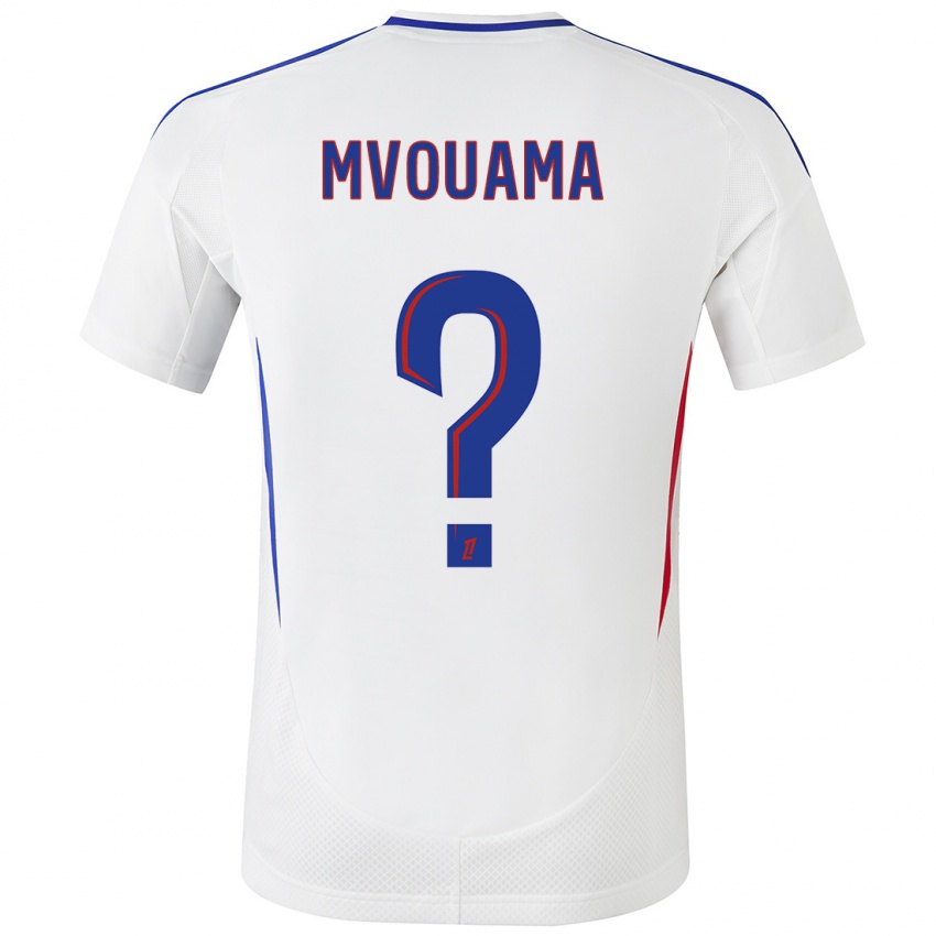 Niño Camiseta Olivier Mvouama #0 Blanco Azul 1ª Equipación 2024/25 La Camisa Chile