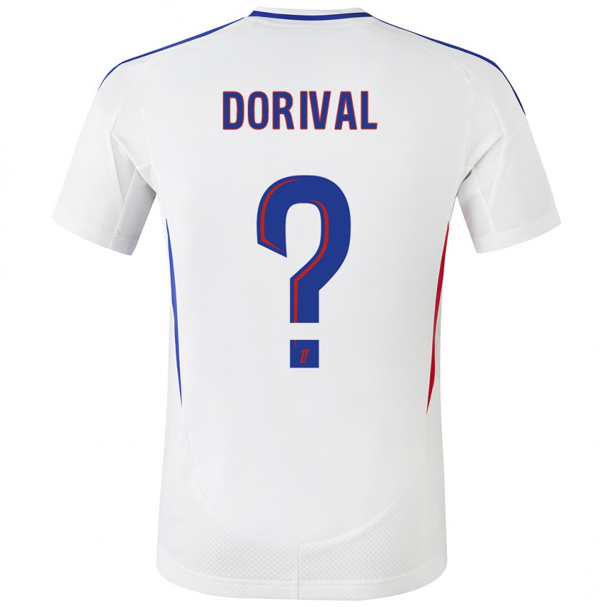 Niño Camiseta Pierre Dorival #0 Blanco Azul 1ª Equipación 2024/25 La Camisa Chile