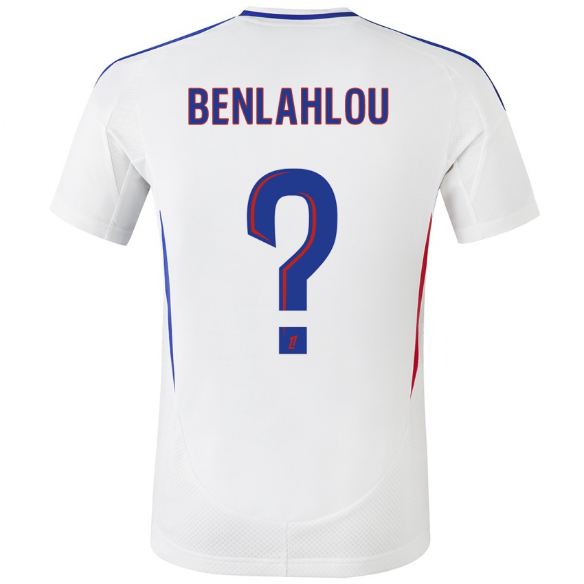 Niño Camiseta Daryll Benlahlou #0 Blanco Azul 1ª Equipación 2024/25 La Camisa Chile