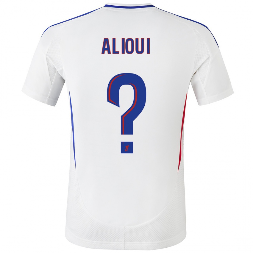 Niño Camiseta Adam Alioui #0 Blanco Azul 1ª Equipación 2024/25 La Camisa Chile