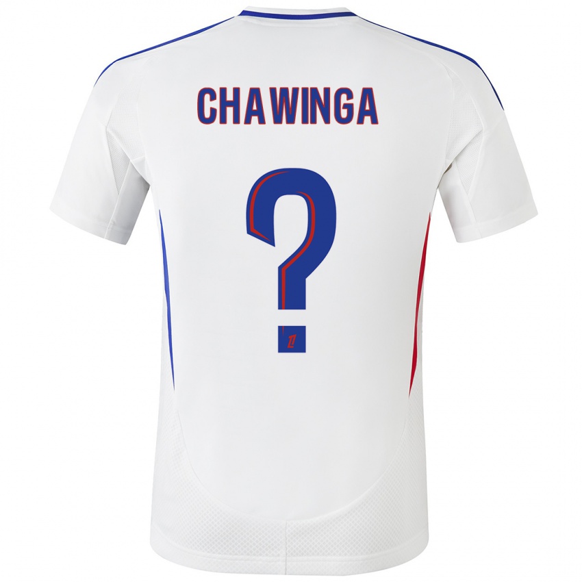 Niño Camiseta Tabitha Chawinga #0 Blanco Azul 1ª Equipación 2024/25 La Camisa Chile