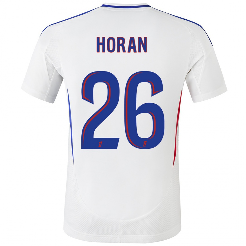 Niño Camiseta Lindsey Horan #26 Blanco Azul 1ª Equipación 2024/25 La Camisa Chile