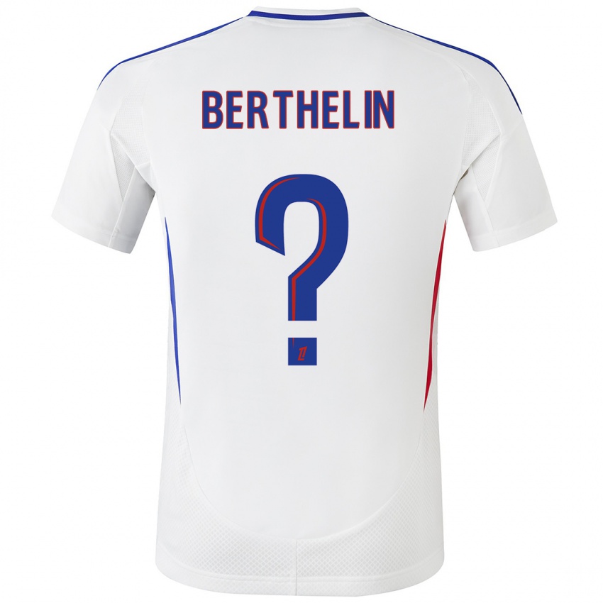 Niño Camiseta Romain Berthelin #0 Blanco Azul 1ª Equipación 2024/25 La Camisa Chile