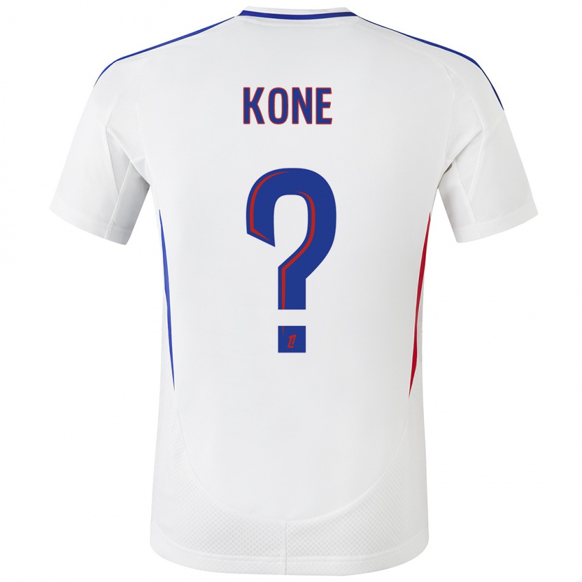 Niño Camiseta Youssouf Kone #0 Blanco Azul 1ª Equipación 2024/25 La Camisa Chile