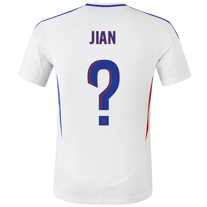 Niño Camiseta Tao Jian #0 Blanco Azul 1ª Equipación 2024/25 La Camisa Chile