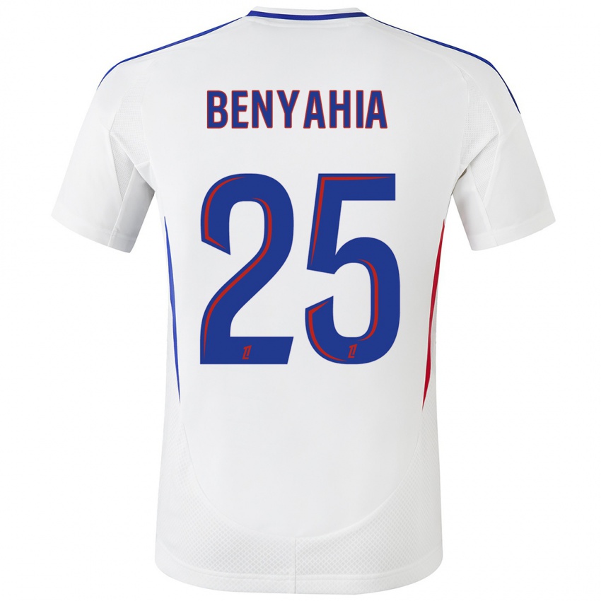 Niño Camiseta Ines Benyahia #25 Blanco Azul 1ª Equipación 2024/25 La Camisa Chile