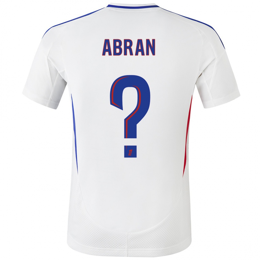 Niño Camiseta Evan Abran #0 Blanco Azul 1ª Equipación 2024/25 La Camisa Chile