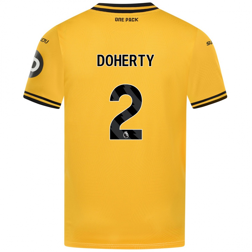 Niño Camiseta Matt Doherty #2 Amarillo 1ª Equipación 2024/25 La Camisa Chile