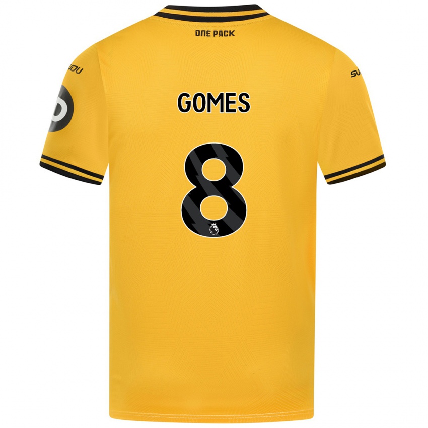 Niño Camiseta Joao Gomes #8 Amarillo 1ª Equipación 2024/25 La Camisa Chile