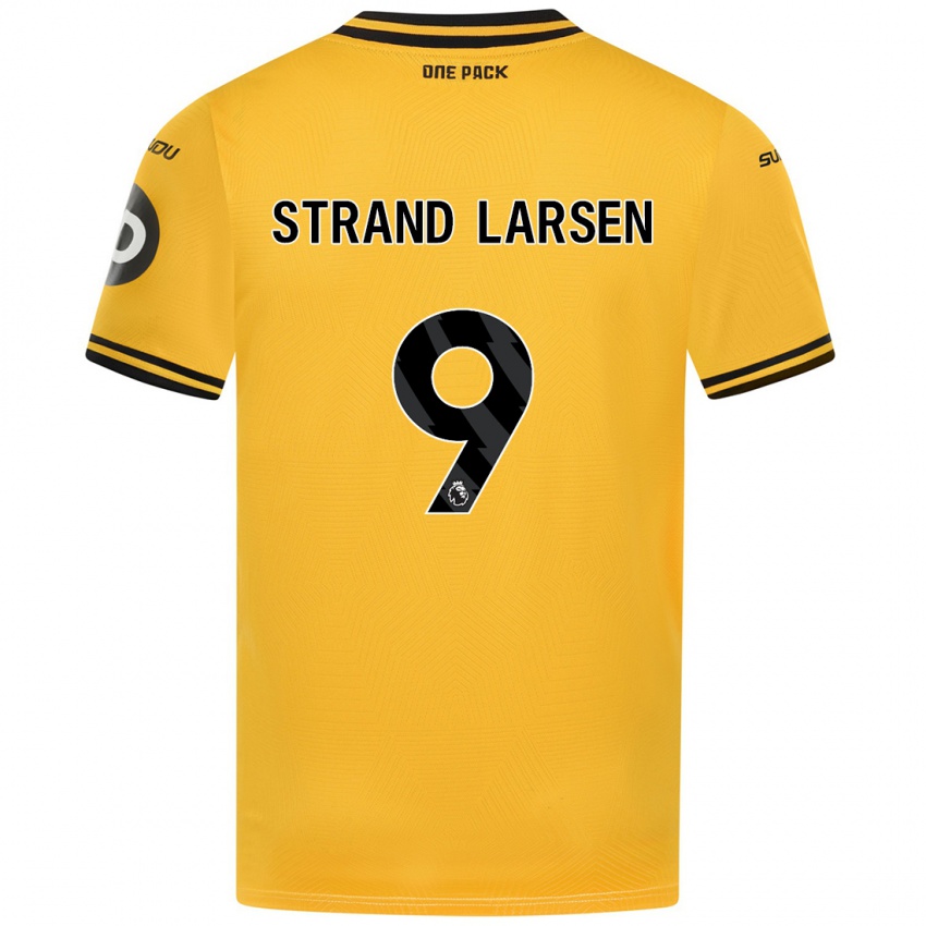 Niño Camiseta Jørgen Strand Larsen #9 Amarillo 1ª Equipación 2024/25 La Camisa Chile