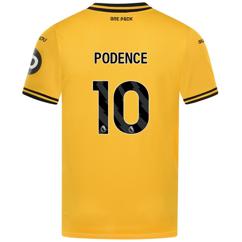 Niño Camiseta Daniel Podence #10 Amarillo 1ª Equipación 2024/25 La Camisa Chile