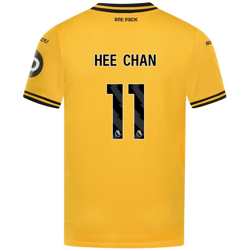 Niño Camiseta Hee-Chan Hwang #11 Amarillo 1ª Equipación 2024/25 La Camisa Chile