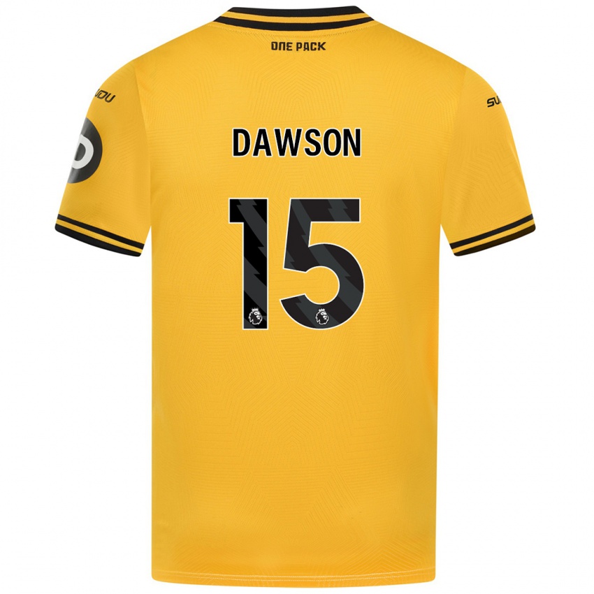 Niño Camiseta Craig Dawson #15 Amarillo 1ª Equipación 2024/25 La Camisa Chile