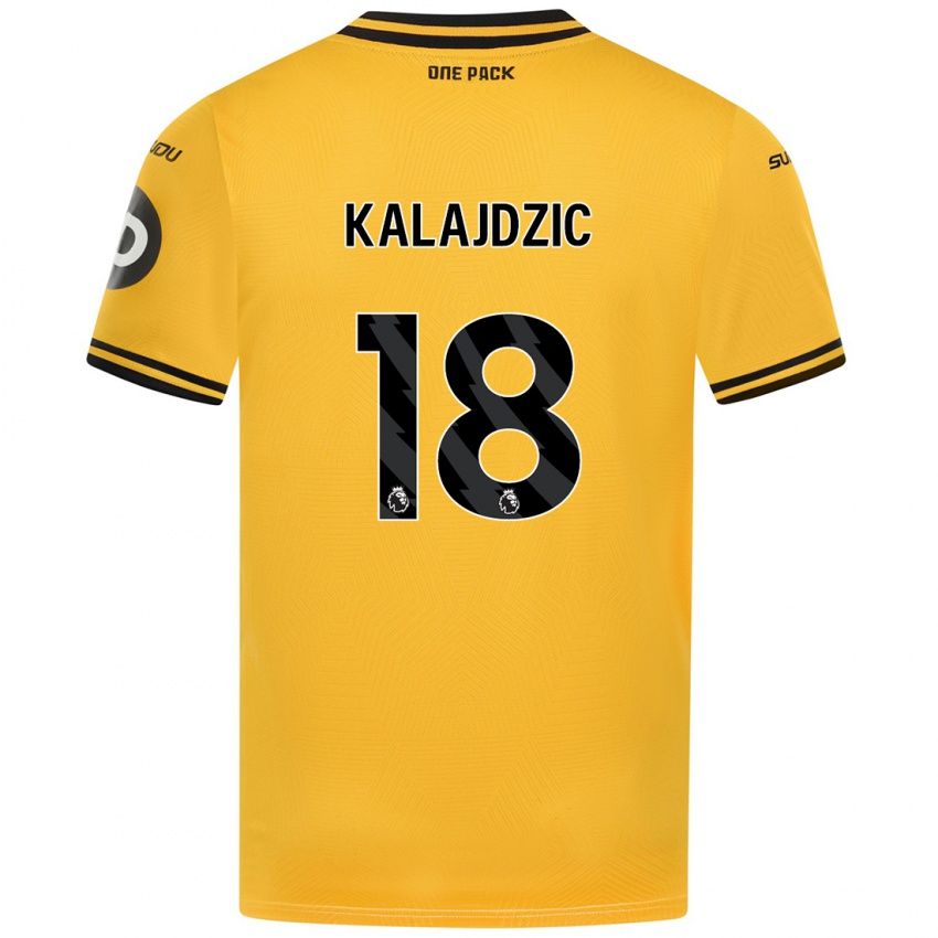 Niño Camiseta Sasa Kalajdzic #18 Amarillo 1ª Equipación 2024/25 La Camisa Chile