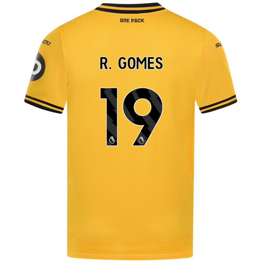 Niño Camiseta Rodrigo Gomes #19 Amarillo 1ª Equipación 2024/25 La Camisa Chile