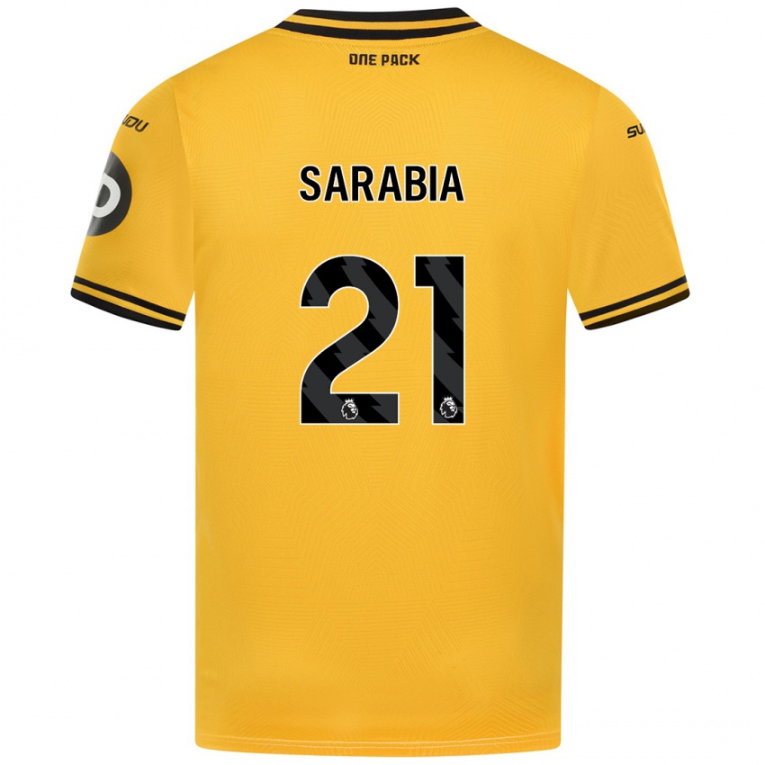 Niño Camiseta Pablo Sarabia #21 Amarillo 1ª Equipación 2024/25 La Camisa Chile