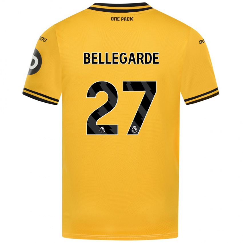 Niño Camiseta Jean-Ricner Bellegarde #27 Amarillo 1ª Equipación 2024/25 La Camisa Chile