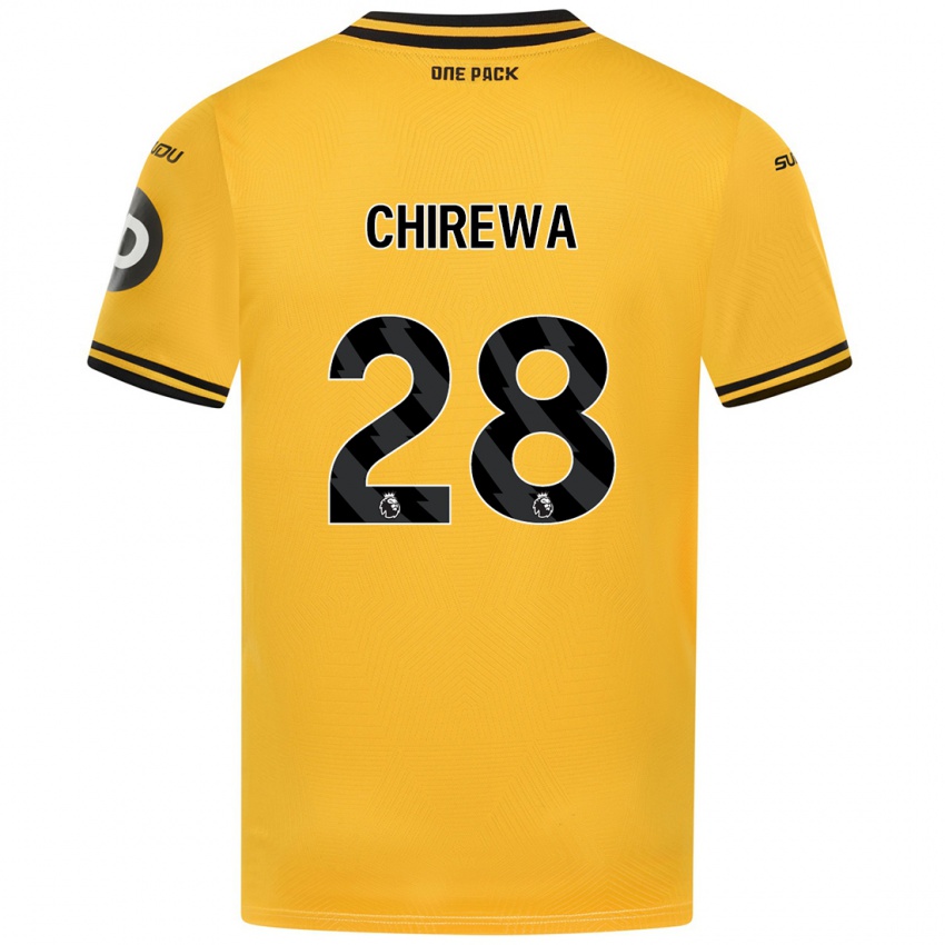 Niño Camiseta Tawanda Chirewa #28 Amarillo 1ª Equipación 2024/25 La Camisa Chile