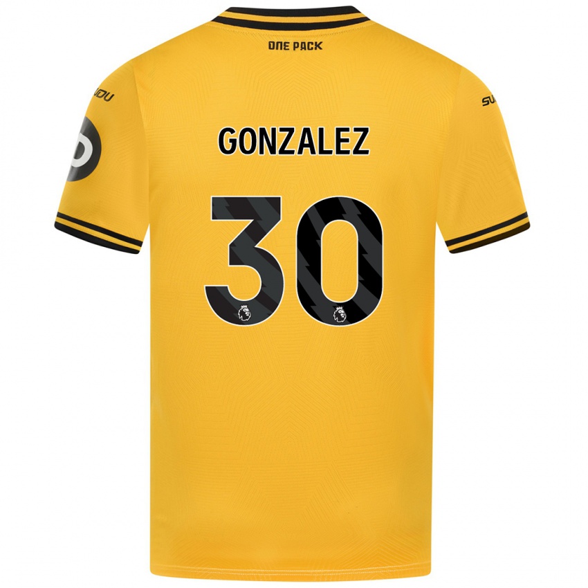 Niño Camiseta Enso González #30 Amarillo 1ª Equipación 2024/25 La Camisa Chile