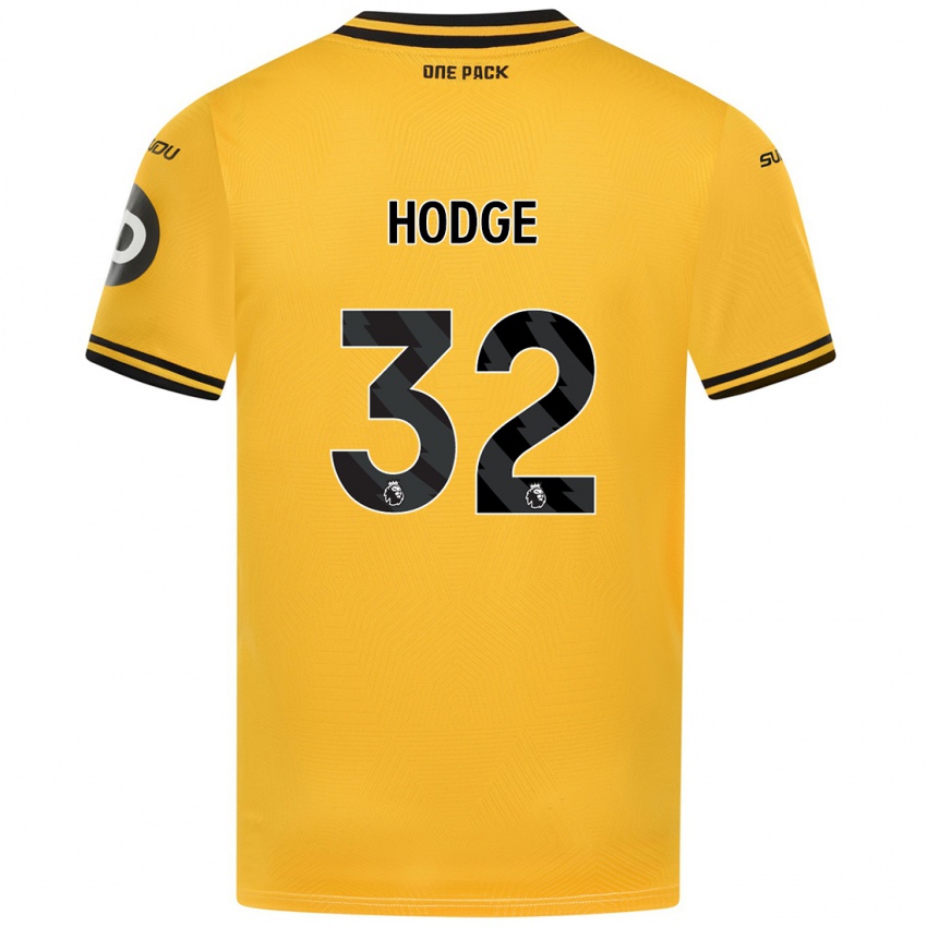 Niño Camiseta Joe Hodge #32 Amarillo 1ª Equipación 2024/25 La Camisa Chile