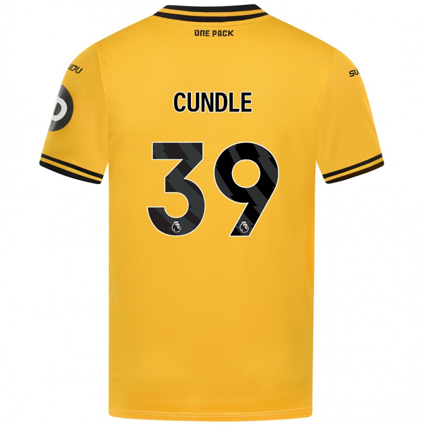 Niño Camiseta Luke Cundle #39 Amarillo 1ª Equipación 2024/25 La Camisa Chile