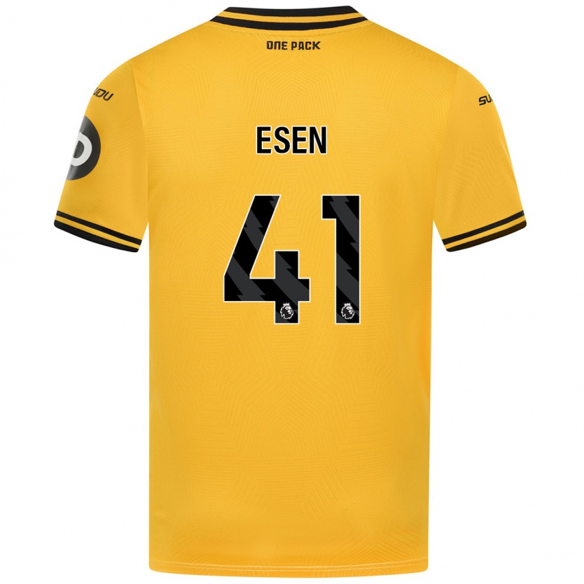 Niño Camiseta Josh Esen #41 Amarillo 1ª Equipación 2024/25 La Camisa Chile