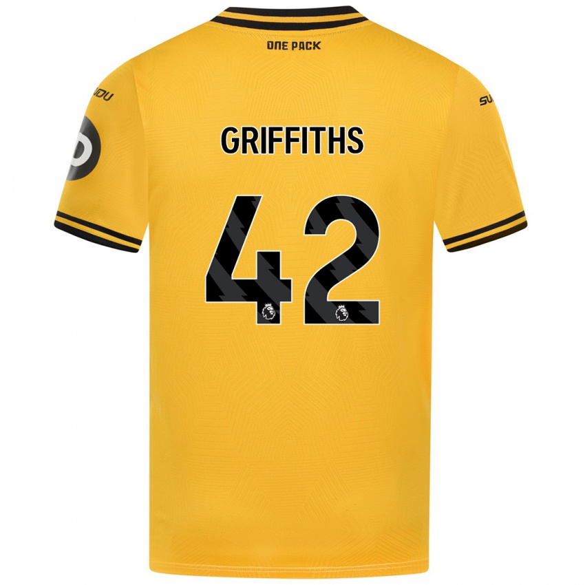 Niño Camiseta Harvey Griffiths #42 Amarillo 1ª Equipación 2024/25 La Camisa Chile