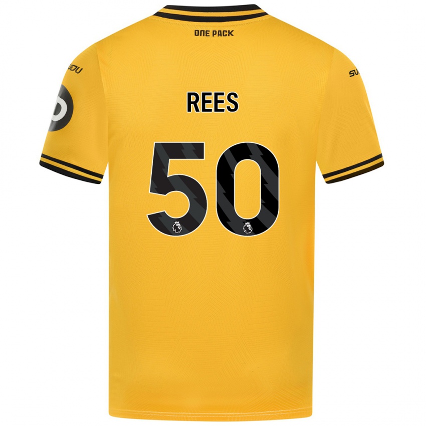 Niño Camiseta Mason Rees #50 Amarillo 1ª Equipación 2024/25 La Camisa Chile