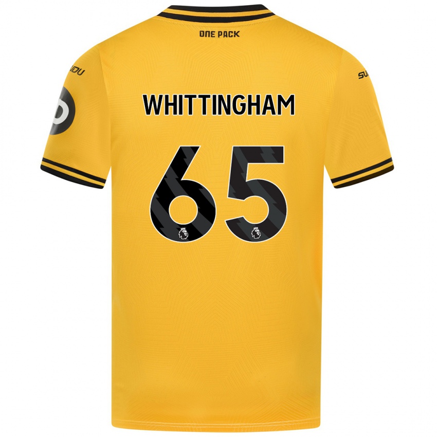 Niño Camiseta Matthew Whittingham #65 Amarillo 1ª Equipación 2024/25 La Camisa Chile