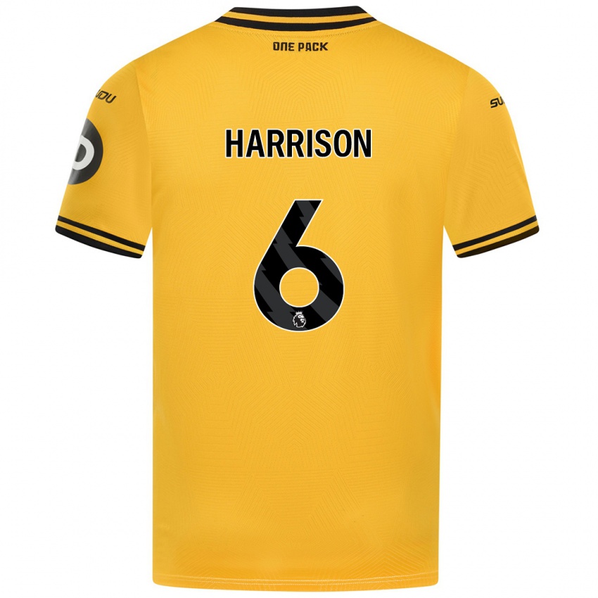 Niño Camiseta Lexie Harrison #6 Amarillo 1ª Equipación 2024/25 La Camisa Chile