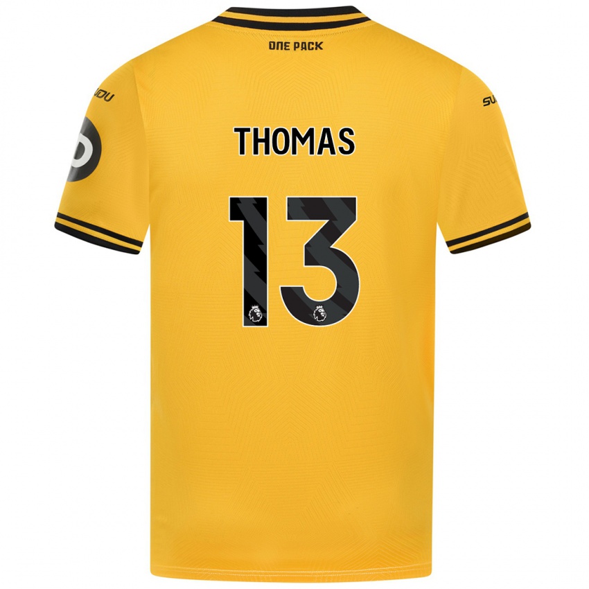 Niño Camiseta Bec Thomas #13 Amarillo 1ª Equipación 2024/25 La Camisa Chile