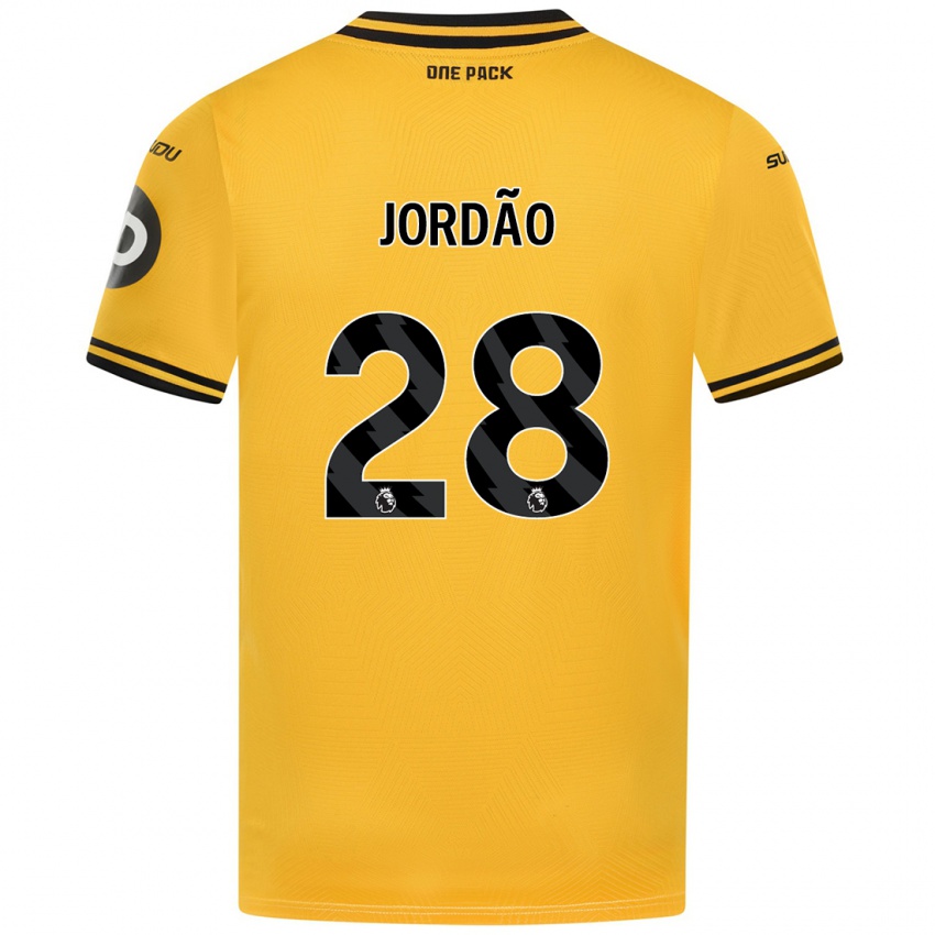 Niño Camiseta Bruno Jordao #28 Amarillo 1ª Equipación 2024/25 La Camisa Chile