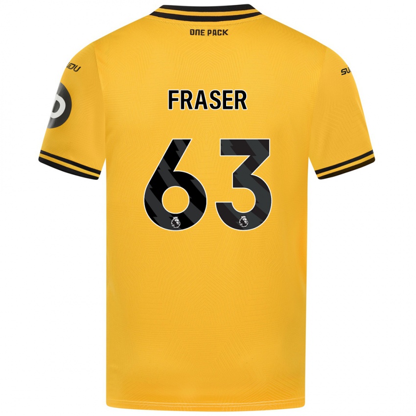 Niño Camiseta Nathan Fraser #63 Amarillo 1ª Equipación 2024/25 La Camisa Chile