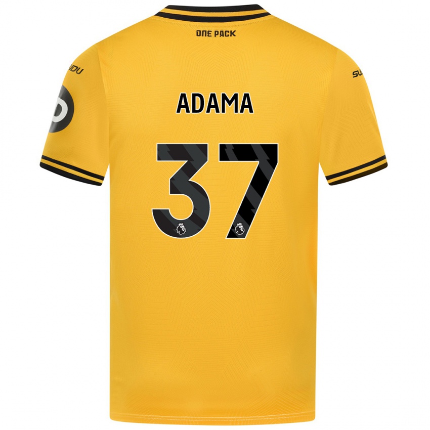 Niño Camiseta Adama Traore #37 Amarillo 1ª Equipación 2024/25 La Camisa Chile