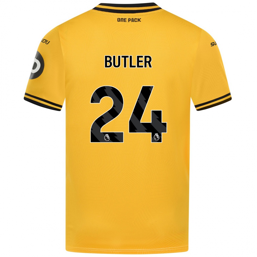 Niño Camiseta Elli Butler #24 Amarillo 1ª Equipación 2024/25 La Camisa Chile