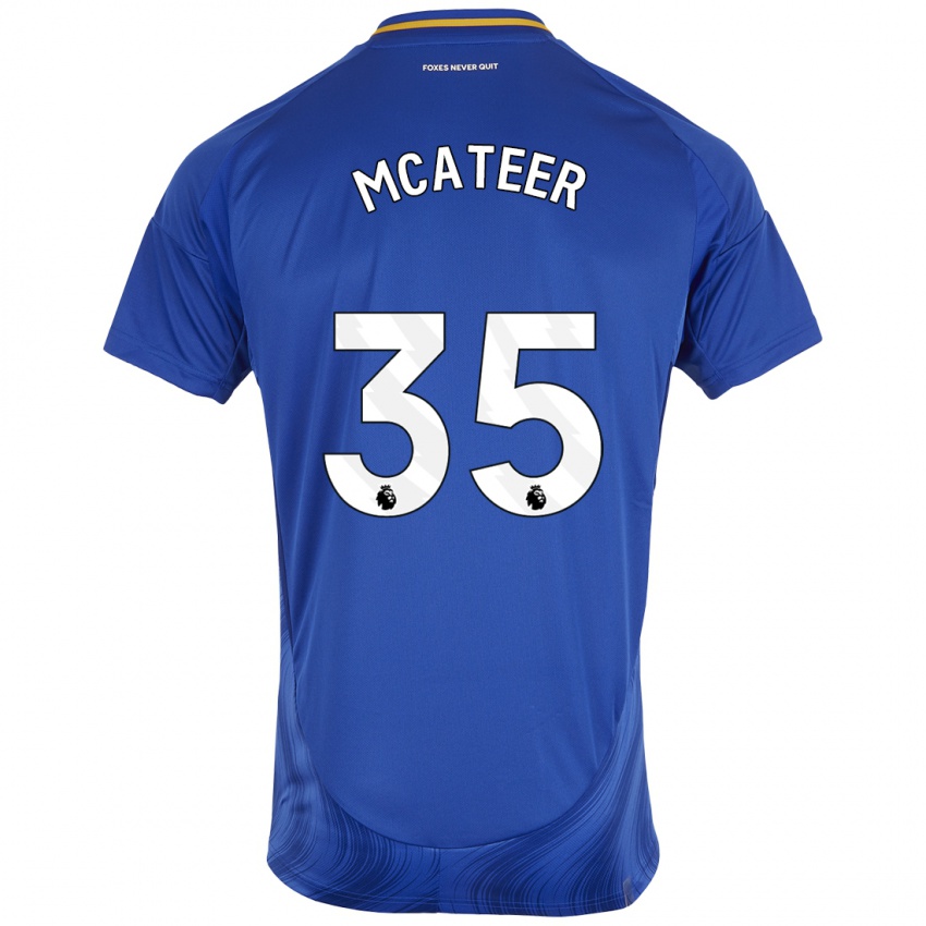 Niño Camiseta Kasey Mcateer #35 Azul Blanco 1ª Equipación 2024/25 La Camisa Chile