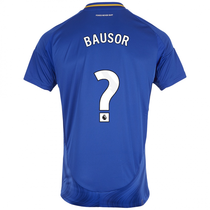 Niño Camiseta Stevie Bausor #0 Azul Blanco 1ª Equipación 2024/25 La Camisa Chile