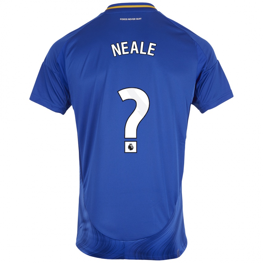 Niño Camiseta Tommy Neale #0 Azul Blanco 1ª Equipación 2024/25 La Camisa Chile