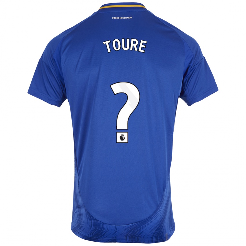 Niño Camiseta Yassine Toure #0 Azul Blanco 1ª Equipación 2024/25 La Camisa Chile