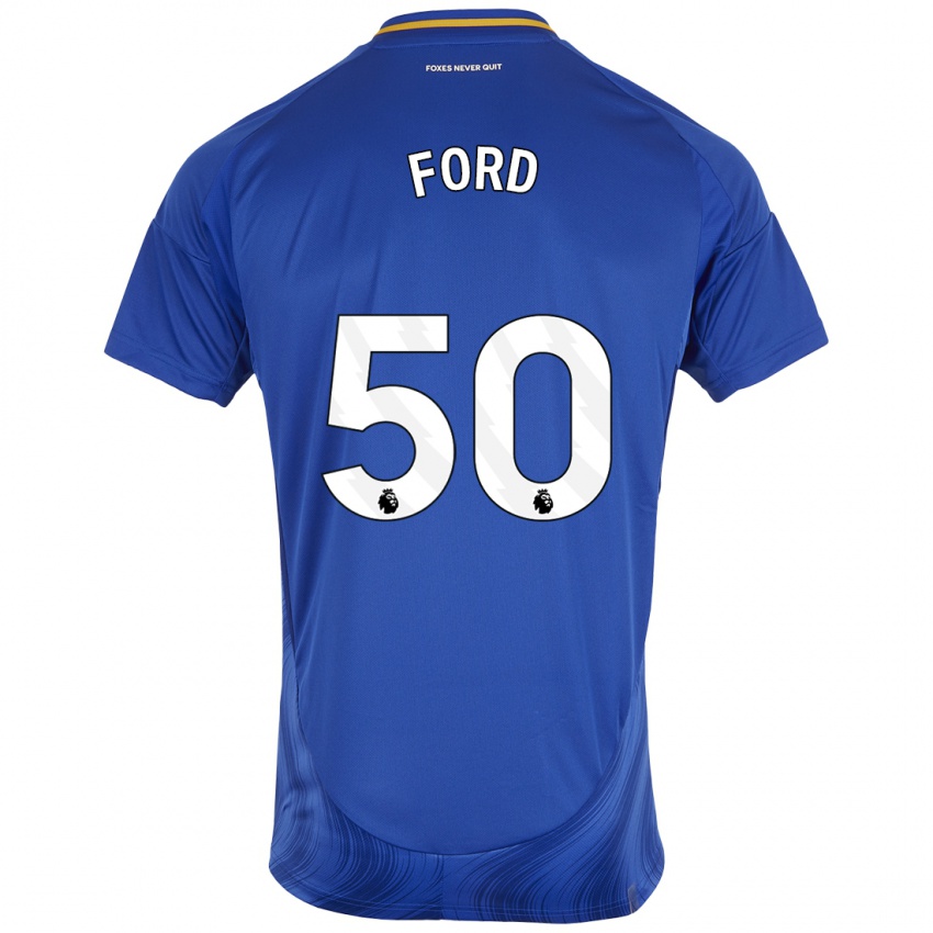 Niño Camiseta Harvey Godsmark-Ford #50 Azul Blanco 1ª Equipación 2024/25 La Camisa Chile