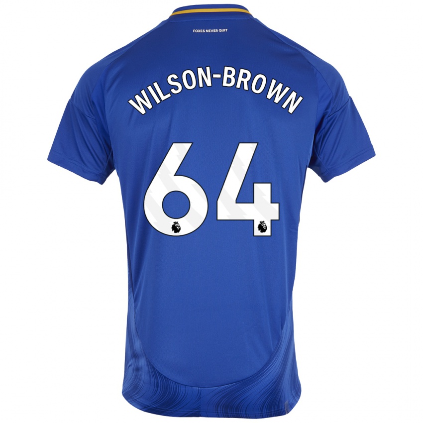 Niño Camiseta Thomas Wilson-Brown #64 Azul Blanco 1ª Equipación 2024/25 La Camisa Chile