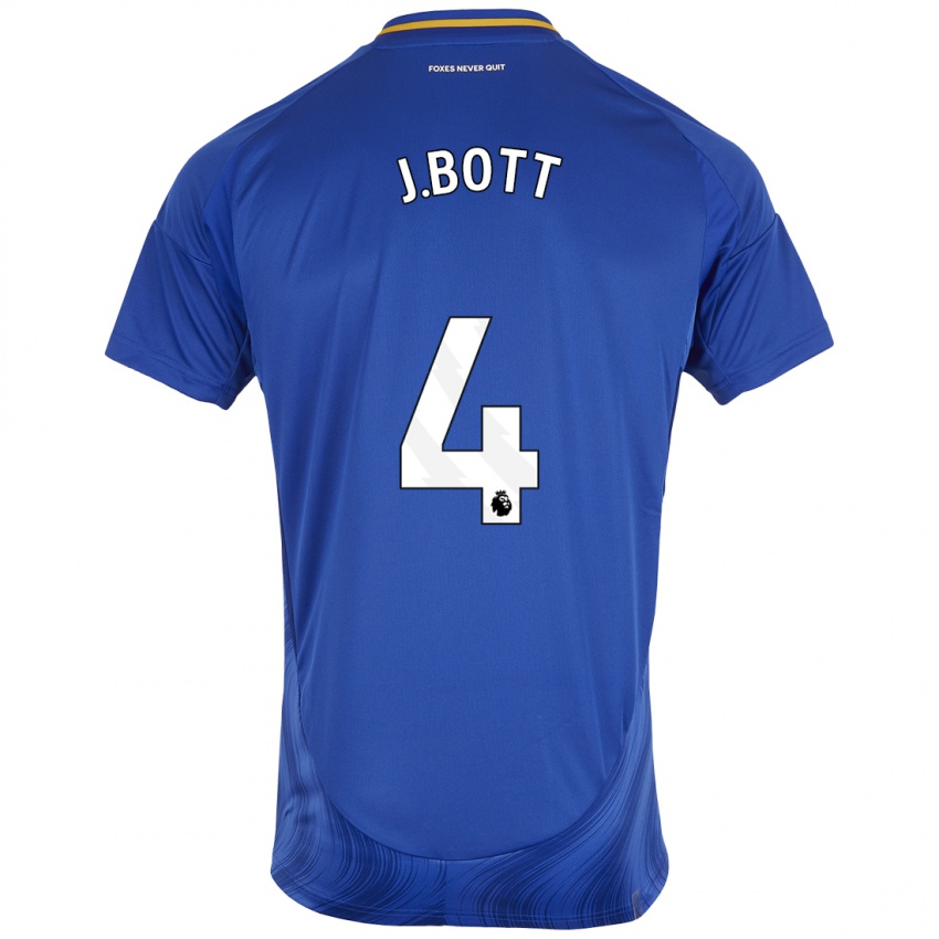 Niño Camiseta C. J. Bott #4 Azul Blanco 1ª Equipación 2024/25 La Camisa Chile