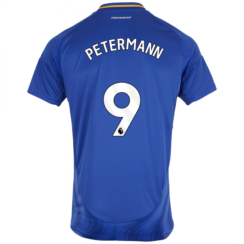 Niño Camiseta Lena Petermann #9 Azul Blanco 1ª Equipación 2024/25 La Camisa Chile