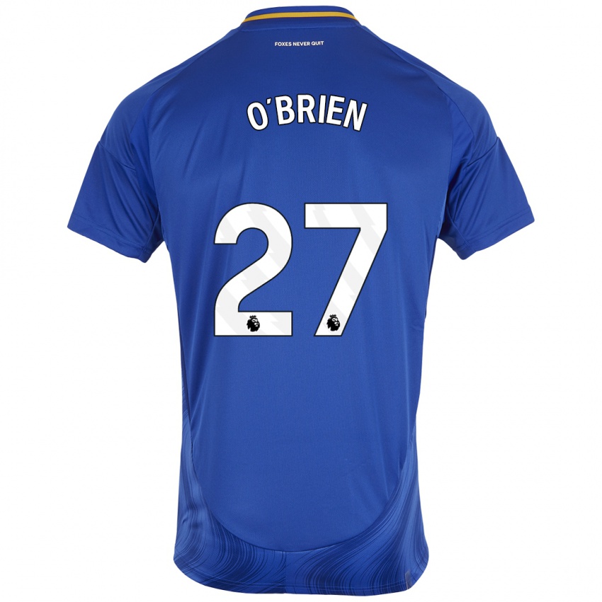 Niño Camiseta Shannon O'brien #27 Azul Blanco 1ª Equipación 2024/25 La Camisa Chile